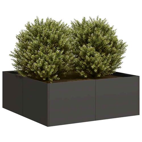 Plantekasse 80x80x30 cm stål sort