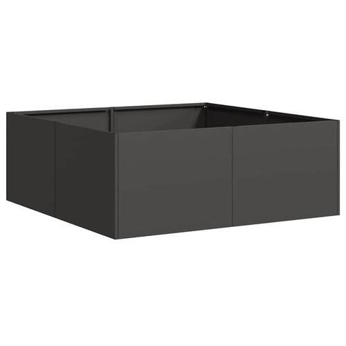 Plantekasse 80x80x30 cm stål sort