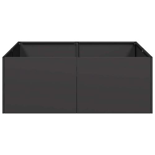 Plantekasse 80x80x30 cm stål sort