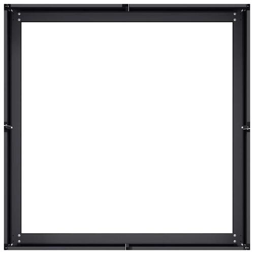 Plantekasse 80x80x30 cm stål sort