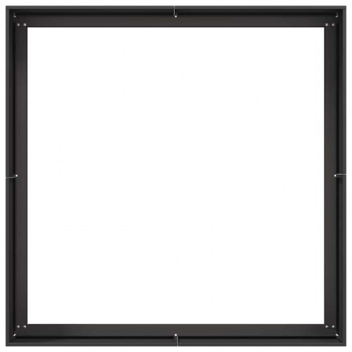 Plantekasse i stål 100 x 100 x 40 cm - sort højbed til have og terrasse