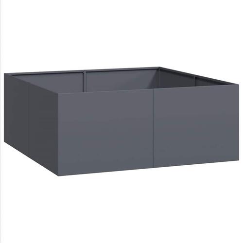 Plantekasse 100x100x40 cm stål antracitgrå