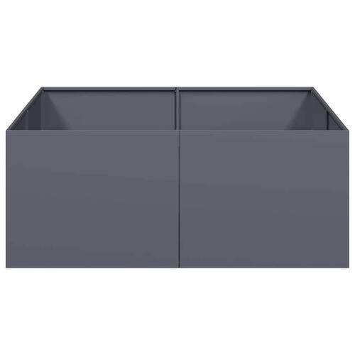 Plantekasse 100x100x40 cm stål antracitgrå