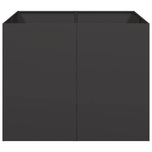 Plantekasse 100x100x80 cm stål sort