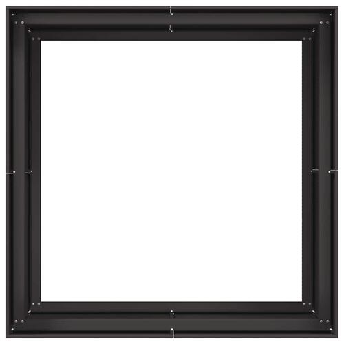 Plantekasse 100x100x80 cm stål sort