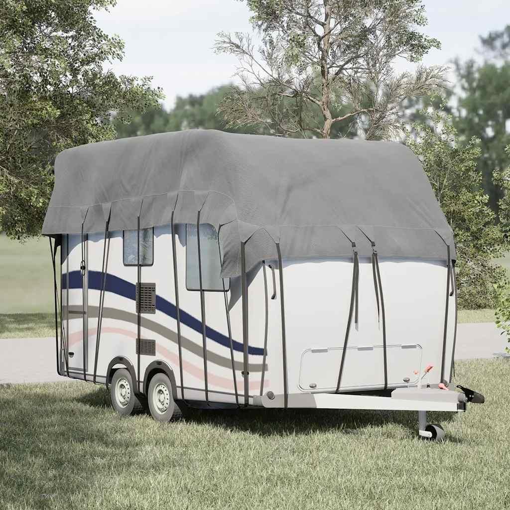 Tagovertræk til campingvogn 600x300 cm ikke-vævet stof grå
