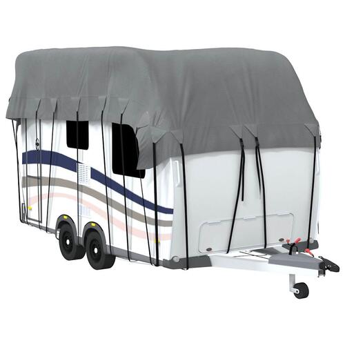 Tagovertræk til campingvogn 600x300 cm ikke-vævet stof grå