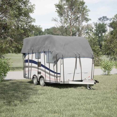 Tagovertræk til campingvogn 600x300 cm ikke-vævet stof grå