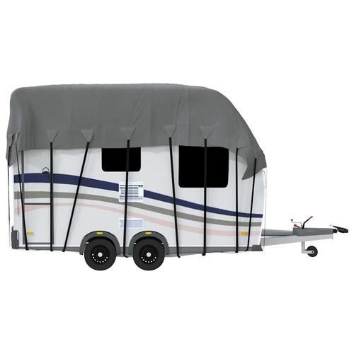 Tagovertræk til campingvogn 600x300 cm ikke-vævet stof grå