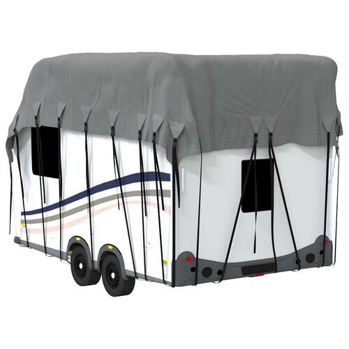 Tagovertræk til campingvogn 600x300 cm ikke-vævet stof grå