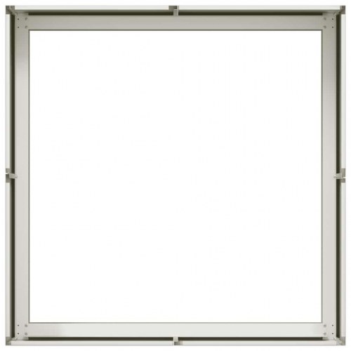 Plantekasse i stål - 80 × 80 × 30 cm, hvid