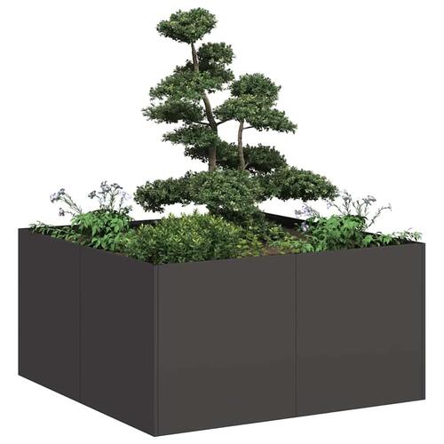Plantekasse 80x80x40 cm koldvalset stål sort