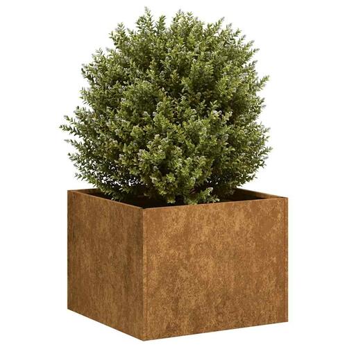Plantekasse rustfarvet 40x40x30 cm forvitringsstål