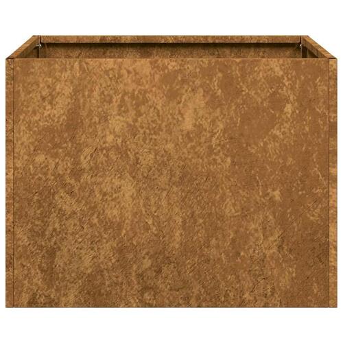 Plantekasse rustfarvet 40x40x30 cm forvitringsstål