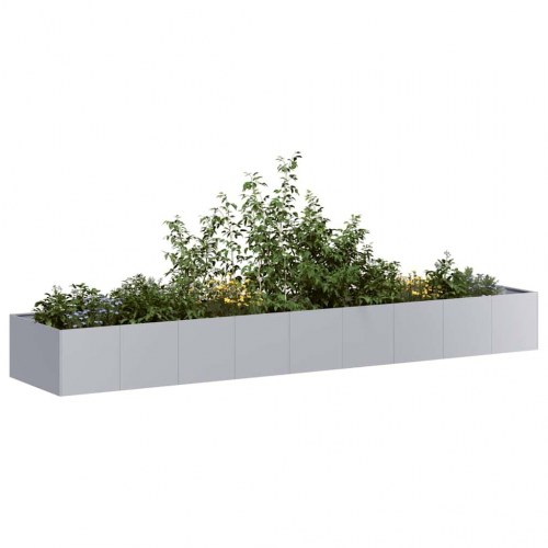 Plantekasse 360 × 80 × 40 cm i galvaniseret stål - højbed til have og terrasse