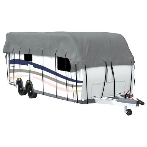 Tagovertræk til campingvogn 700x300 cm ikke-vævet stof grå