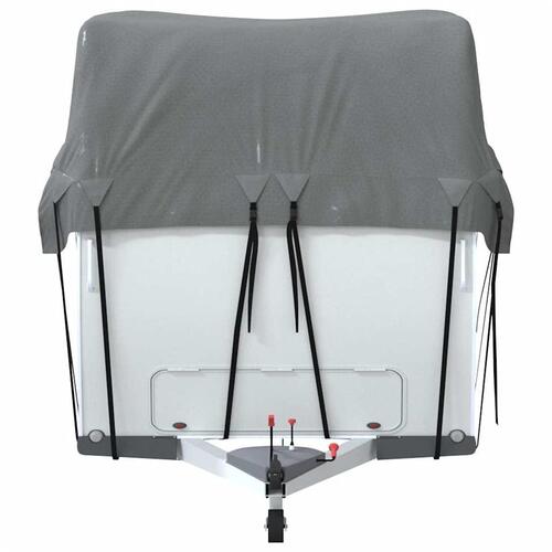 Tagovertræk til campingvogn 500x300 cm ikke-vævet stof grå
