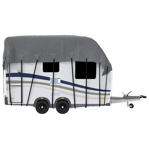 Tagovertræk til campingvogn 500x300 cm ikke-vævet stof grå
