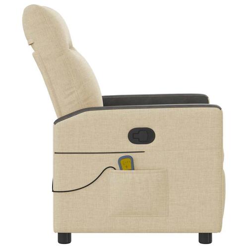 Massagestol stof cremefarvet
