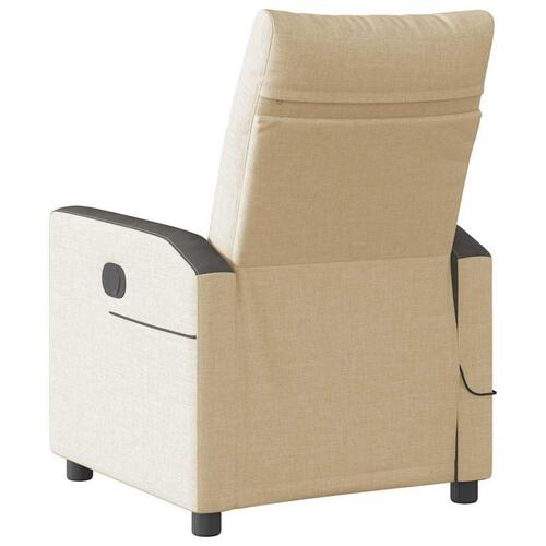 Massagestol stof cremefarvet
