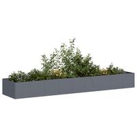 Plantekasse 360x80x40 cm stål antracitgrå