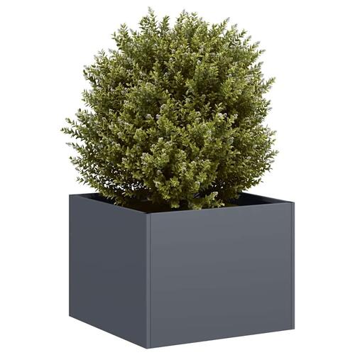 Plantekasse 40x40x30 cm stål antracitgrå