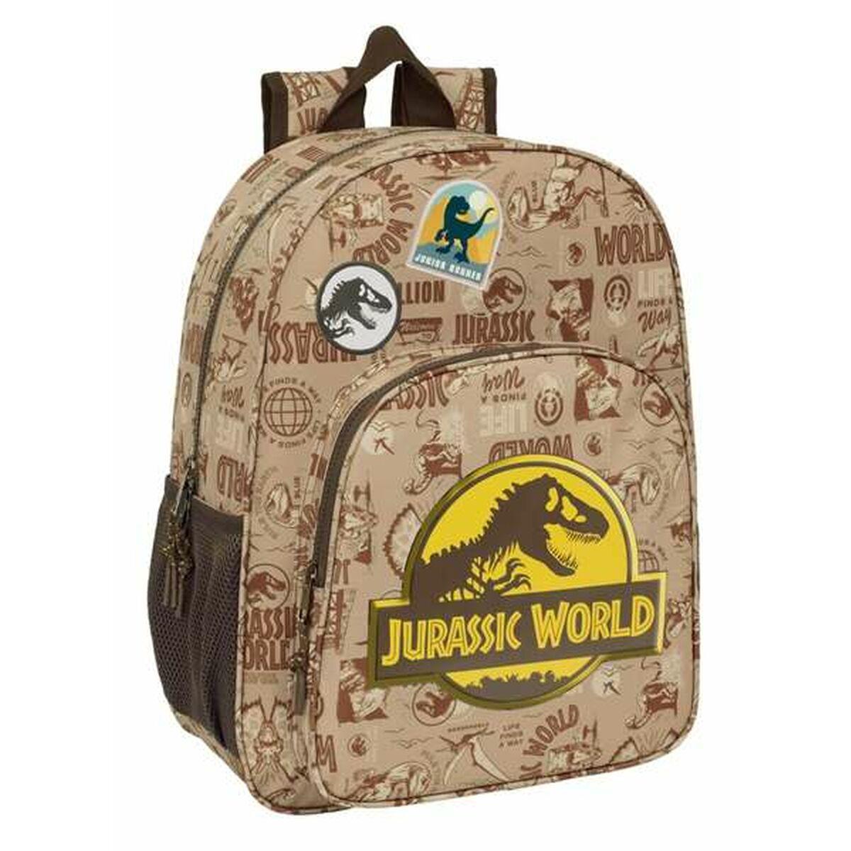Jurassic World skoletaske - beige 33 × 42 × 14 cm