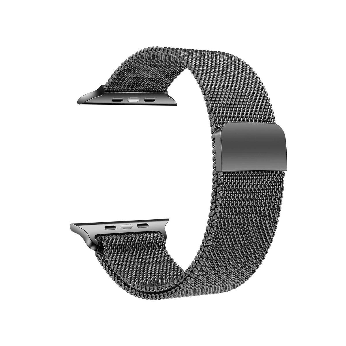 KSIX metalrem til smartwatch - Sort (42-49 mm)