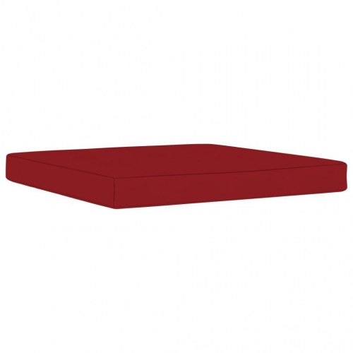 Pallehynde i oxfordstof - vinrød 60 × 60 × 6 cm