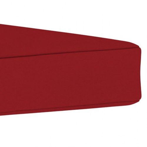 Pallehynde i oxfordstof - vinrød 60 × 60 × 6 cm