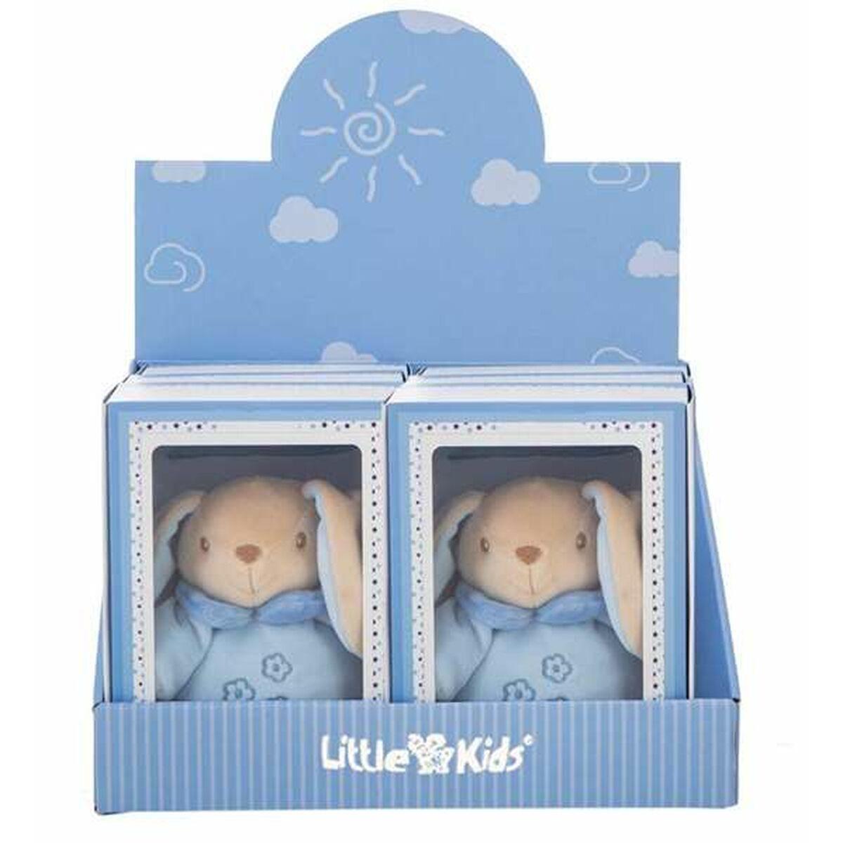 Blød bamse 18 cm - sødt tøjdyr i blå nuancer