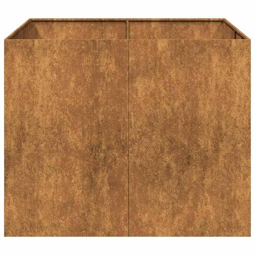 Plantekasse rustfarvet 100x100x80 cm forvitringsstål