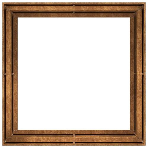 Plantekasse rustfarvet 100x100x80 cm forvitringsstål