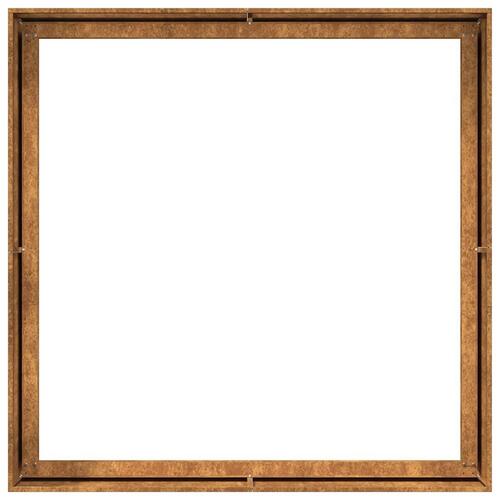 Plantekasse rustfarvet 100x100x40 cm forvitringsstål