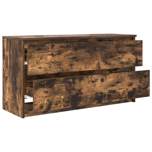 Tv-bord 100x35x54 cm konstrueret træ røget egetræsfarve