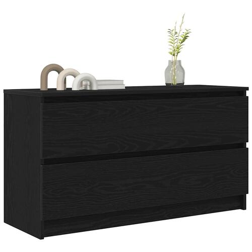 Tv-bord 100x35x54 cm konstrueret træ sort