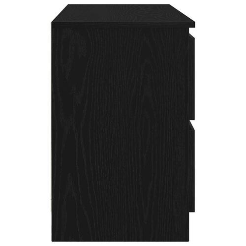 Tv-bord 100x35x54 cm konstrueret træ sort