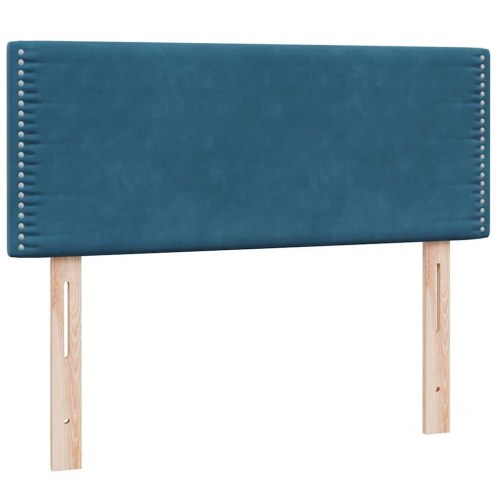 Kontinentalseng med madras 120x210 cm fløjl mørkeblå