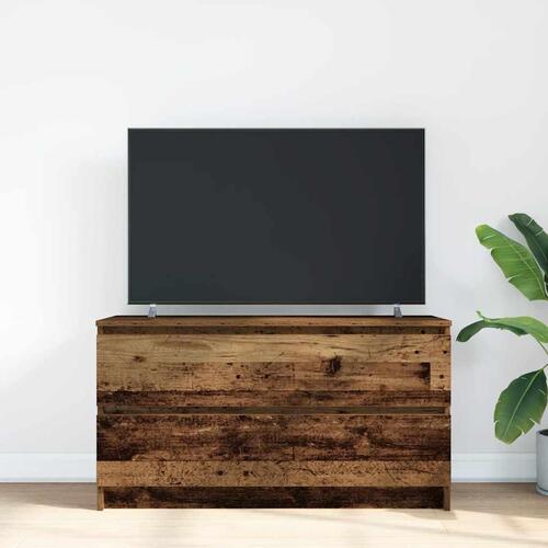 Tv-bord 100x35x54 cm konstrueret træ antikt trælook