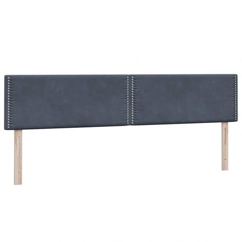 Kontinentalseng med madras 200x210 cm fløjl mørkegrå