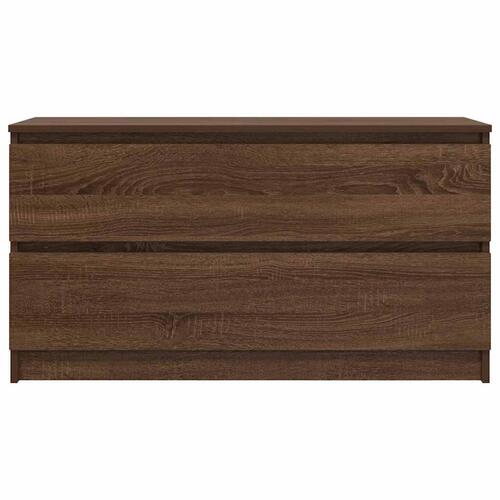 Tv-bord 100x35x54 cm konstrueret træ brun egetræsfarve