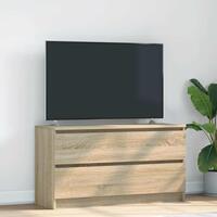 Tv-bord 100x35x54 cm konstrueret træ sonoma-eg