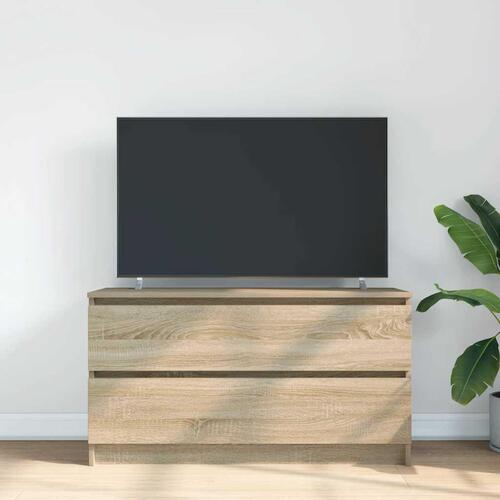 Tv-bord 100x35x54 cm konstrueret træ sonoma-eg