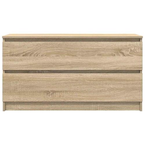 Tv-bord 100x35x54 cm konstrueret træ sonoma-eg