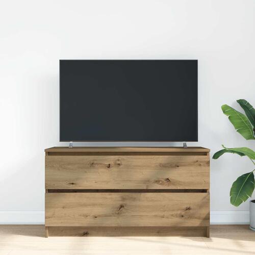 Tv-bord 100x35x54 cm konstrueret træ kunsteg