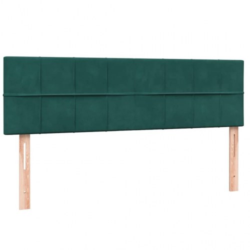 Kontinentalseng med madras 140x220 cm fløjl mørkegrøn