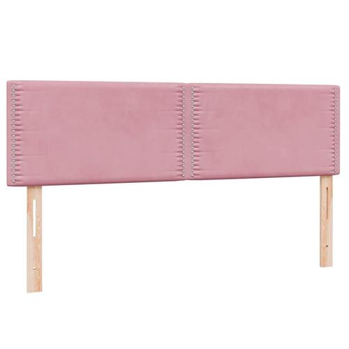 Kontinentalseng med madras 140x210 cm fløjl lyserød