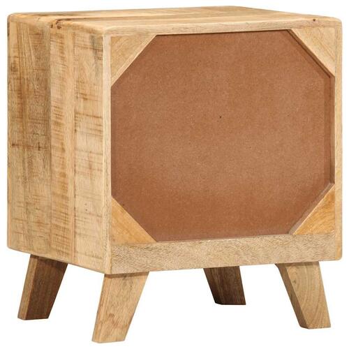 Sengeborde 2 stk. 40x32x46 cm massivt ru mangotræ
