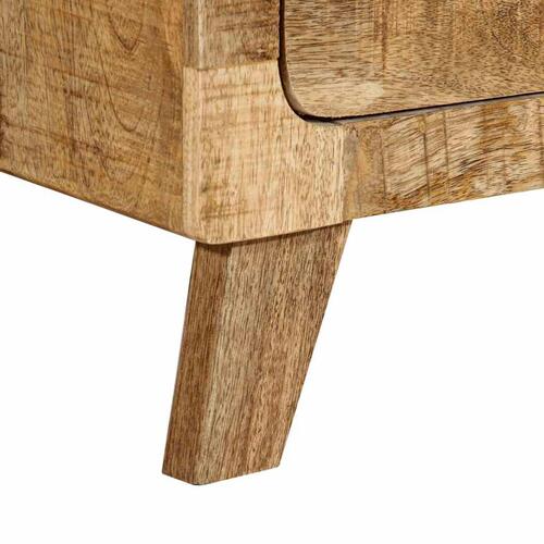 Sengeborde 2 stk. 40x32x46 cm massivt ru mangotræ