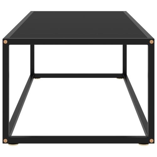 Sofabord 100x50x35 cm glas sort